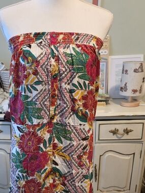 Xhilaration Floral Maxi Dress in White, Pink, Green, Yellow